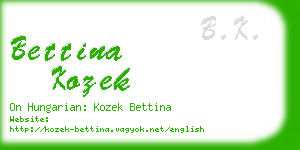 bettina kozek business card